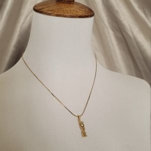 VNT Mobwife Operacore Romantic Preppy Avon Monogram Love Necklace-Gifts For Her